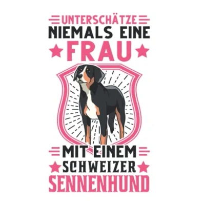 Abbildung von Schweizer Sennenhund Notizbuch: Großer Frau / 6x9 Zoll 120 karierte Seiten