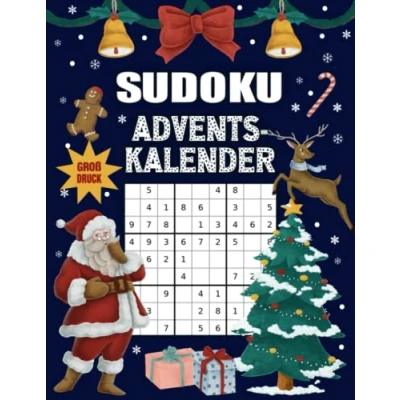 Abbildung von Sudoku Adventskalender: XXL Adventskalender für Erwachsene I Rätselspaß mit liebevoll gestaltetem Innenleben Schwierigkeitssgrad Leicht bis Schwer ... und Lösungen Extra Groß gute Lesbarkeit