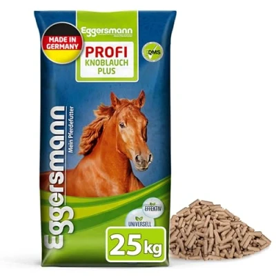Abbildung von Eggersmann Mein Pferdefutter Profi Knoblauch Plus 25 kg Ergänzungsfuttermittel für Pferde Gegen Fliegen, Bremsen &amp; Stechmücken Unterstützt den Stoffwechsel die Immunabwehr