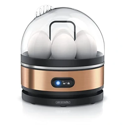 Abbildung von Arendo Sevencook Eierkocher 400 W Edelstahl Design 1 7 Eier Egg Cooker Kipp Funktionsschalter 3 Härtegrade wählbar Warmhaltefunktion Signalton BPA frei kupfer