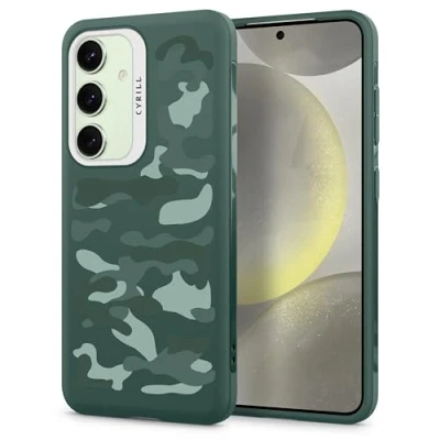 Abbildung von CYRILL von Spigen UltraColor [Print to Made] kompatibel mit Samsung Galaxy S24, Staubfrei Muster Schutzhülle Case Cover Military Camo Khaki