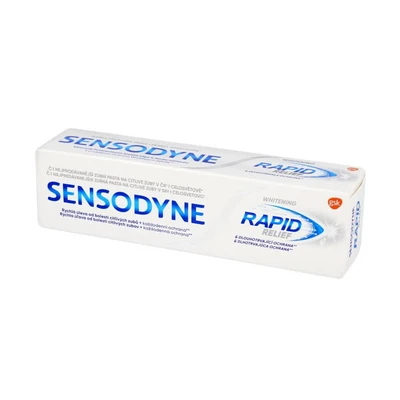 Abbildung von Sensodyne Whitening Rapid Relief aufhellende Zahnpasta für empfindliche Zähne 75ml