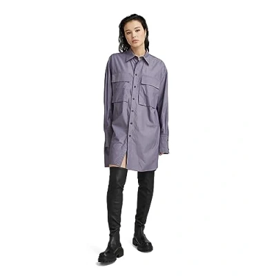 Abbildung von G STAR RAW Damen Oversized BF shirt long sleeve, Purpur (dk grape D23582 C894 800), XL