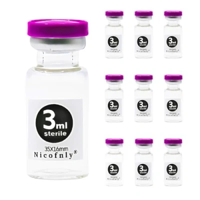 Abbildung von Nicofnly 3ml sterile Ampullen leere Phiole mit selbstheilender Injektionsanschluss und Klappdeckel, steril, 10 Packungen