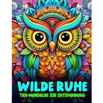 Abbildung von Wilde Ruhe: Tier Mandalas zur Entspannung Mandala Malbuch für Erwachsene mit über 80 beruhigenden Vorlagen Stressabbau und kreative Auszeit: ... ideal Stressbewältigung inneren Ruhe.