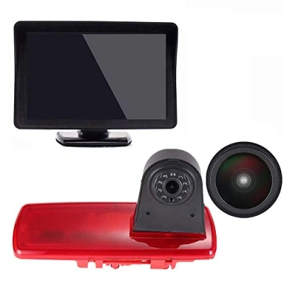Abbildung von 「18mm Linse Top Qualität Rückfahrkamera + 4.3 Zoll TFT LCD Bildschirm Auto Monitor」Bremsleuchte Dach für Fiat talento Nissan NV300 Renault Trafic III Primastar Opel/Vauchall Vivaro