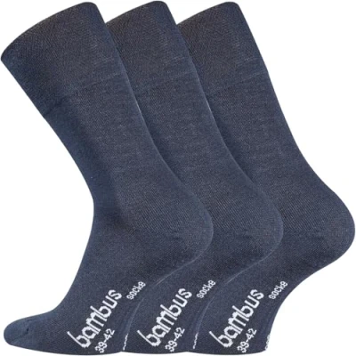 Abbildung von TippTexx 24 6 Paar seidige Bambus Socken, Geruchs Killer mit Anti Loch Garantie (as3, numeric, numeric_39, numeric_42, regular, Marine)