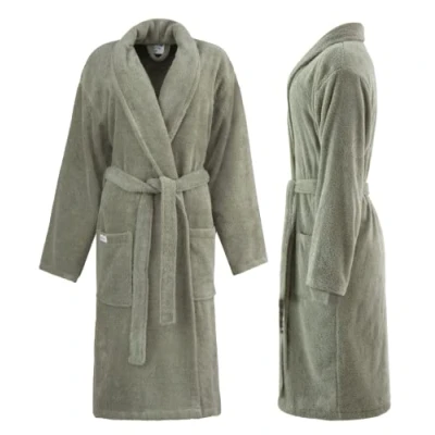 Abbildung von PandaHome Bademantel Damen und Herren aus 100% Baumwolle, Morgenmantel Frottee Kuschel, Saunamantel Warm Kuschelig, Schnelltrocknend Weich Saugstark Bademäntel 400 g/m² (Grün XL)