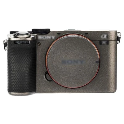 Abbildung von JJC Kamera Aufkleber für Sony A7CII, A7CR, ILCE 7CM2, 7CR 3M Schutzfolie, Kratzfest, Dunkelgoldgrau