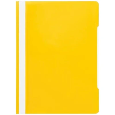 Abbildung von Conipa® 25 x Schnellhefter Gelb DIN A4 (Set) mit Beschriftungsfeld PP Kunststoff (Plastik) Hefter &amp; Mappe für Schule Büro (stabil) Heft Mappen Organisation (PVC frei) transparentes Deckblatt