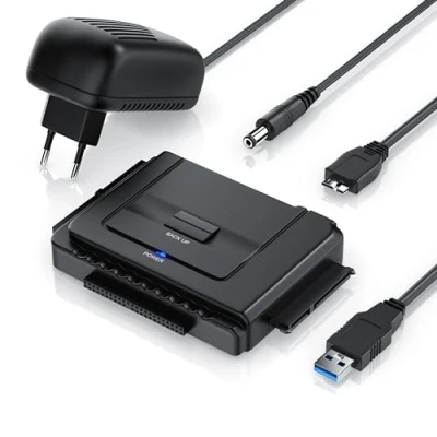 Abbildung von CSL IDE SATA zu USB 3.0 Combo Dockingstation bis 5 Gb s One Touch Backup Dualbetrieb Power LED 2,5 Zoll und 3,5 SATA, HDD Laufwerke DVD ROM CD RW