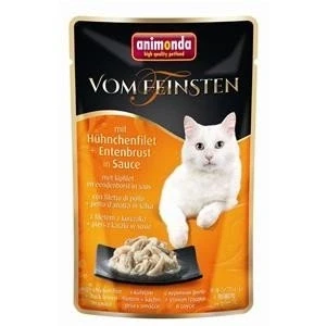 Abbildung von vom Feinsten Katzenfutter nass mit Hühnchenfilet + Entenbrust (18 x 50g), ohne Getreide und Zucker von animonda, mitfrischen, fleischlichen Zutaten