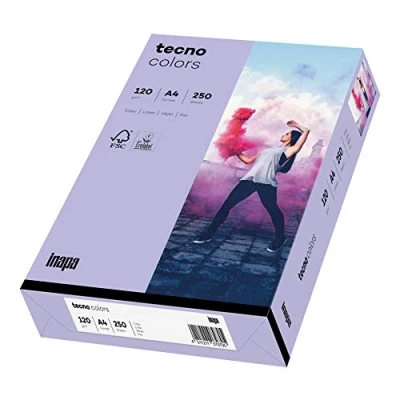 Abbildung von tecno Kopierpapier colors violett DIN A4 120 g/qm 250 Blatt