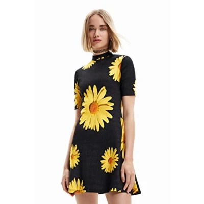 Abbildung von Desigual VEST Margarita Jerseykleid, Damen, Größe: XS, Black