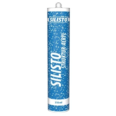 Abbildung von SILISTO Maleracryl Acryl Dichtmasse für Innen und Außenbereich 310ml Grau &amp; weiß, (Lösemittelfrei), Witterungsbeständig, Geruchsneutral, UV beständig