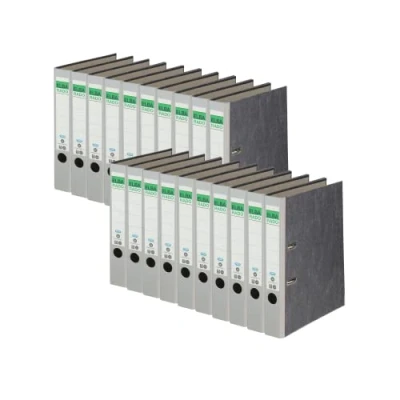 Abbildung von Elba Recycling Ordner A4, Rado Wolkenmarmor, 5 cm schmal, grau, 20 Stück