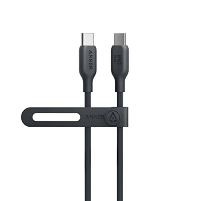 Abbildung von Anker 543 USB C auf Kabel, 240W 2.0 Bio Kabel 90cm, Kompatibel mit iPhone 16/15 Serie, MacBook Pro/Air, iPad Galaxy S24, Pixel, Switch, LG (Schwarz)