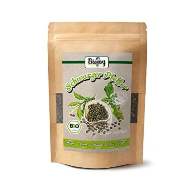 Abbildung von Biojoy BIO Schwarzer Pfeffer ganz (100 g), schwarze Pfefferkörner für Mühle (Piper nigrum)