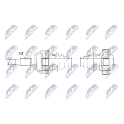 Abbildung von NTY NPW PS 013 Antriebswelle Hinterachse links 665mm Schaltgetriebe