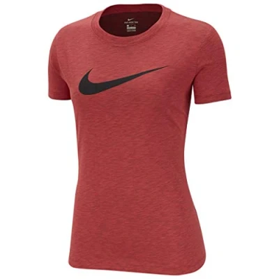 Abbildung von Nike Damen T Shirt Dry, Ember Glow/Heather/Black, S, AQ3212 850