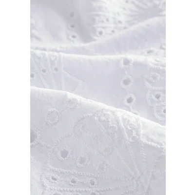 Abbildung von Next Regular FIT Short Sleeve Broderie Shell Hemdbluse, Damen, Größe: 38, White