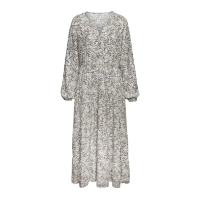 Abbildung von Vivance Maxikleid mit Alloverprint und Volants, langärmlig, Druckkleid, casual chic