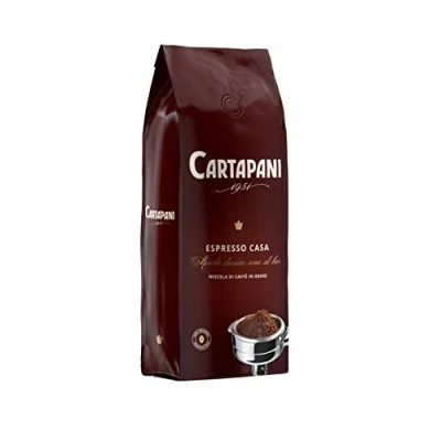 Abbildung von Cartapani Kaffee, ESPRESSO CASA Kaffeebohnen, hochwertige Mischung aus sorgfältig ausgewählten Arabica und Robusta Kaffeesorten, für Vollautomaten, 1 Kg Pack