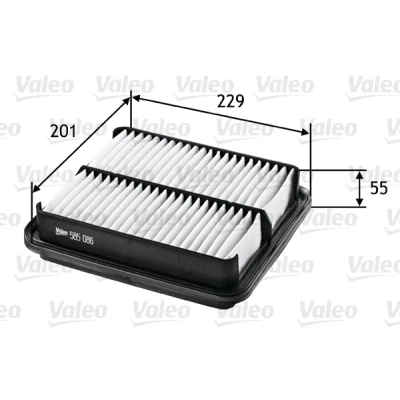 Abbildung von VALEO 585086 Luftfilter 55 201 228 Filtereinsatz SUZUKI: Vitara I SUV Cabrio, SUV, Grand 1