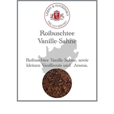 Abbildung von Lerbs &amp; Hagedorn, Roibuschtee Vanille Sahne Vollmundiger und Geschmack 250g (ca. 21 Liter) Verfeinert mit echter