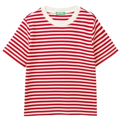 Abbildung von United Colors of Benetton Striped Tshirt print, Damen, Größe: Medium, Multicolor