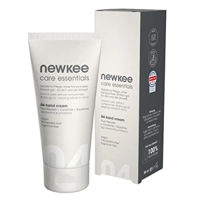 Abbildung von newkee Handcreme (50ml), Vegan, Handpflege ohne Parfüm, Hand cream entwickelt von Manuel Neuer &amp; Angelique Kerber