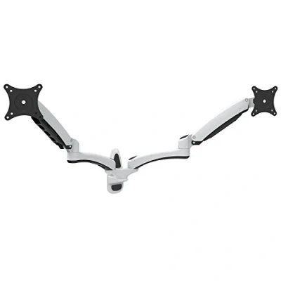 Abbildung von HFTEK Monitorarm dual Halterung Halter Wandhalterung für 2 Bildschirme von 15 27 Zoll mit VESA 75/100 (HF124WW)