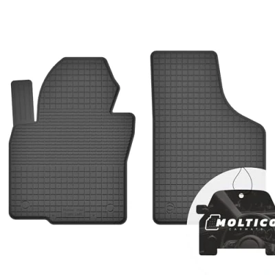 Abbildung von Vorne Gummimatten mit Rand Auto Fußmatten Gummi Automatten Passgenau 2 teilig Set passend für Volkswagen Touran II 2010 2015