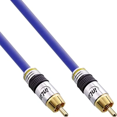Abbildung von InLine 89805P Cinch Kabel VIDEO &amp; digital AUDIO, PREMIUM, vergoldete Stecker, 1x Stecker / 5m