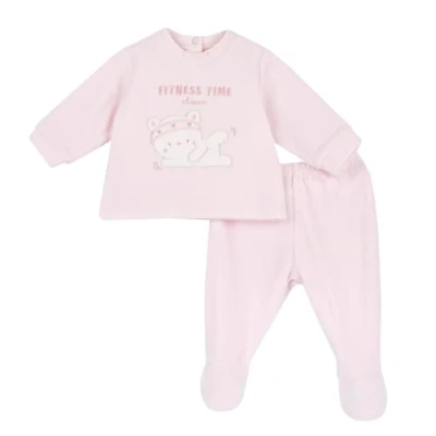 Abbildung von Chicco, Coprifasce e ghettina in ciniglia, Baby Unisex, Rosa (2), 1M, Entworfen Italien