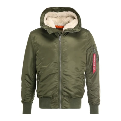 Abbildung von Alpha Industries MA1 Hooded Übergangsjacke Dark green, Herren, Größe: XXL, green