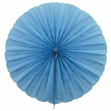 Abbildung von Creativery 1 Papierfächer 35cm (hellblau 311) / Deko Papier Fächer Rosetten Blumen Raumdeko Papierrosetten Hängedeko