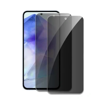 Abbildung von 2 Stück Sichtschutz Schutzfolie für Samsung Galaxy A55, Anti Spy Folie Privacy Schutzglas Schutzfolie, Panzer Schutz Glas Folie, Spion, Kratzen Displayschutzfolie, 9H Härte