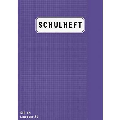 Abbildung von Schulheft Din A4 Lineatur 26: 50 Blatt Matheheft 26 Rechenheft Kariert Mit Rand Homeschooling und Schulanfang Heft Lila