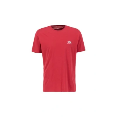 Abbildung von Alpha Industries Herren Basic T Small Logo Shirt, Blickdicht, RBF Red, M