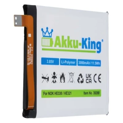 Abbildung von Akku kompatibel mit Nokia HE321, HE336 Li Polymer 3000mAh für 5, 5 Dual SIM, Premium Edition HMD Heart, TA 1044, 1063