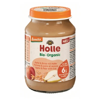 Abbildung von Apfel &amp; Birne mit Hafer