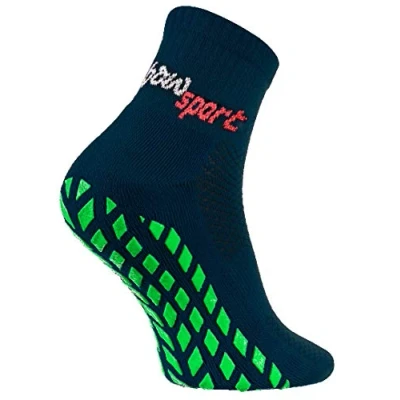 Abbildung von Rainbow Socks Neo ABS Sport Damen Herren Neon Sneaker Stopper Socken 1 Paar Blau Größen 39 41