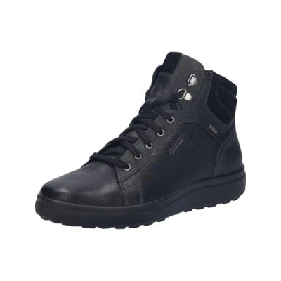 Abbildung von Josef Seibel Herren Low Top Sneaker Maddox.52,Weite G (Normal),Wechselfußbett,wasserdicht,straßenschuhe,Strassenschuhe,schwarz,42 EU