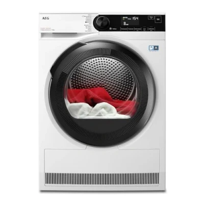 Abbildung von AEG TR8AMZ68 Wärmepumpentrockner / Serie 8000 mit AbsoluteCare Testsieger der Stiftung Warentest 8,0 kg A+++ energiesparend Mengenautomatik Knitterschutz Schontrommel weiß