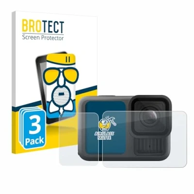 Abbildung von BROTECT Entspiegelungs Schutzglas für GoPro Hero 13 Black (3 Stück) Schutz Folie Panzerfolie Glas Matt [Extrem Kratzfest 9H, Anti Reflex]