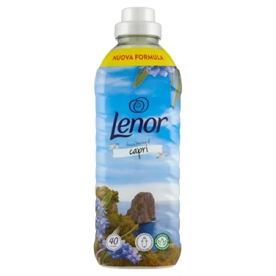 Abbildung von Lenor Weichspüler, Konzentrat, 40 Waschgänge, Atmosphären D&#039;Italia Capri, langanhaltende Frische und Weichheit pflanzlicher Herkunft, duftende Bettwäsche bis zu 1 Woche