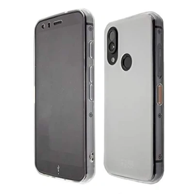 Abbildung von caseroxx Schutz Hülle TPU kompatibel mit Cat S62 / Pro, Gummi Handy Tasche weiß transparent