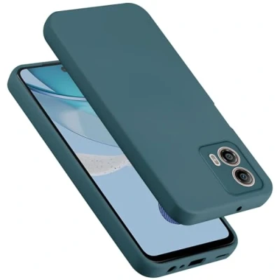 Abbildung von Cadorabo Hülle kompatibel mit Motorola Moto G53 5G Silikon Handyhülle für Case aus flüssigem stoßfeste dünne TPU Schutzhülle Liquid GRÜN