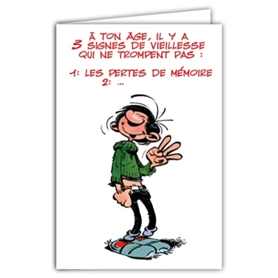 Abbildung von Gaston Lagaffe glct 0117 Geburtstagskarte mit Motiv Alter